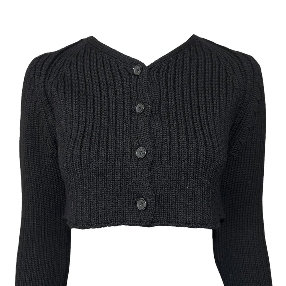 Vintage 00s Gianfranco Ferré Cropped Knitted Cardigan